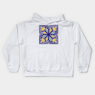 Geometric portuguese tile Kids Hoodie